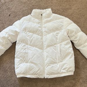 Medium white womens puffer jacket
